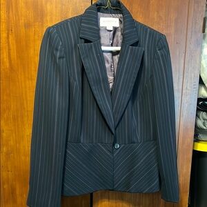 Liz Claiborne Black Pinstripe Blazer